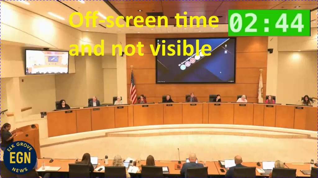 Is the Elk Grove Unified School District suppressing, minimizing citizens' concerns by limiting screen time?