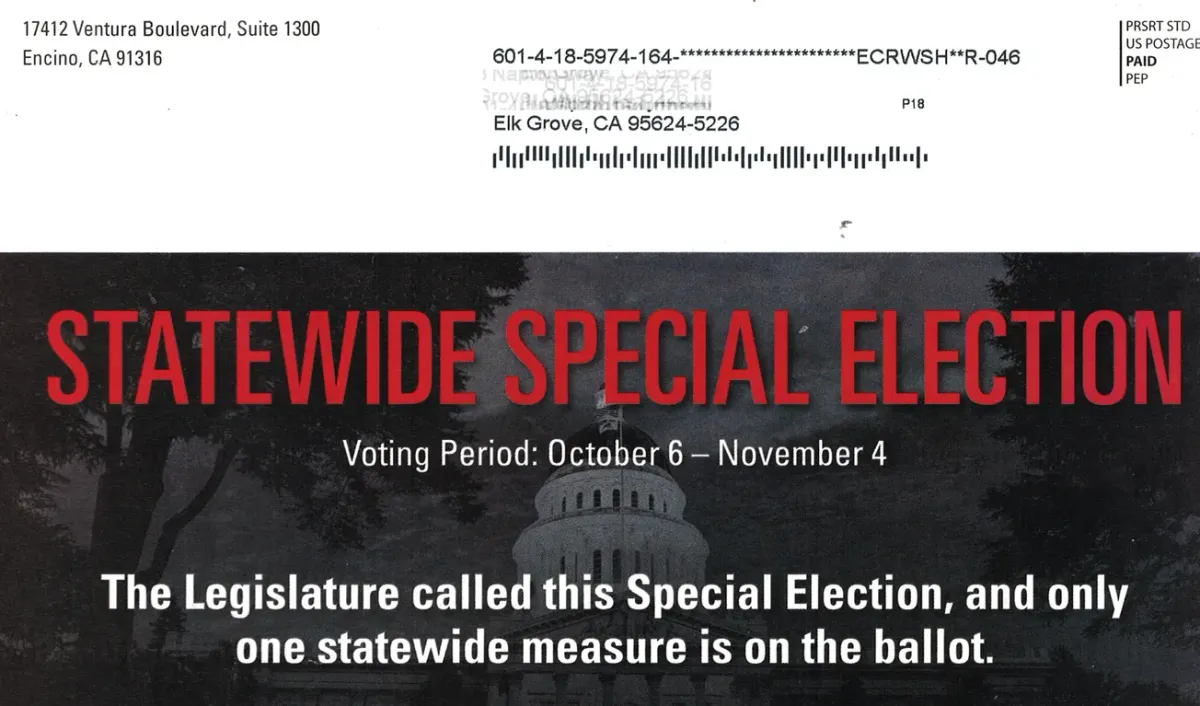 Mailer From 'New Majority' Targets Late Prop. 50 Voters