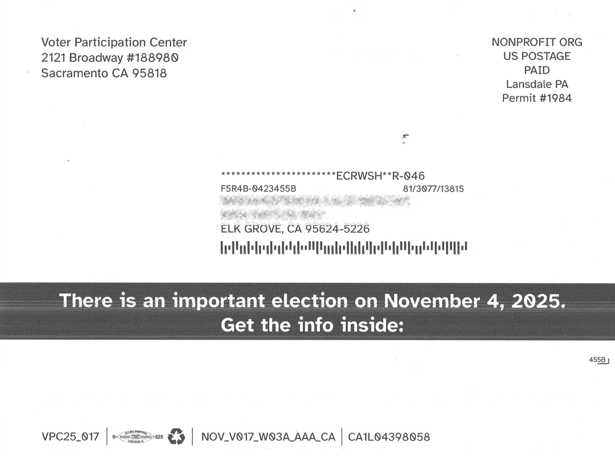 Potential Yes on Prop. 50 Voters Targeted by Non-Partisan Mailer
