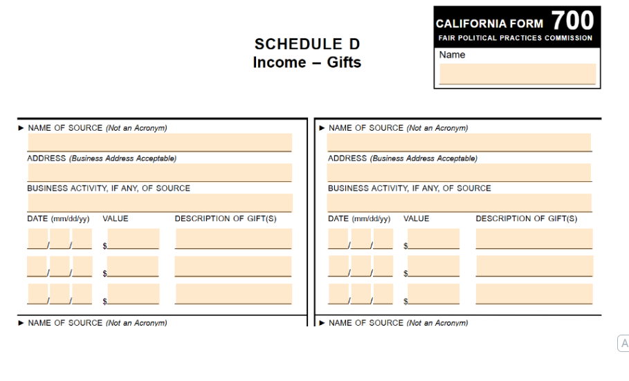 Updated List of Elk Grove City Hall Employees' Statements of Economic Interest