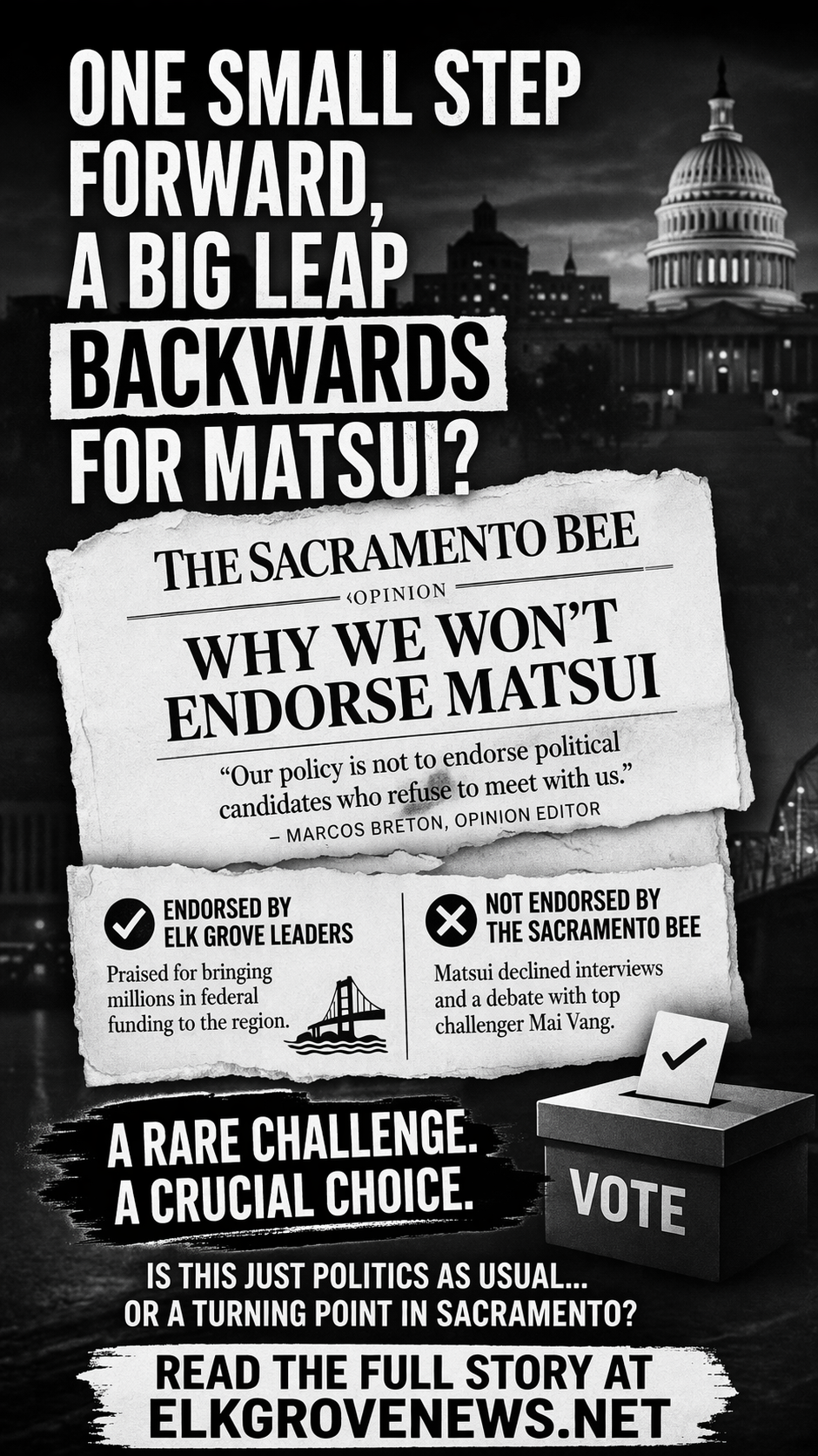 One Small Step Forward, a Big Leap Backwards for Matsui in the Endorsement Dance