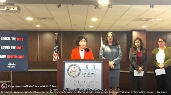 Rep. Doris Matsui Warns of Doubled Healthcare Premiums