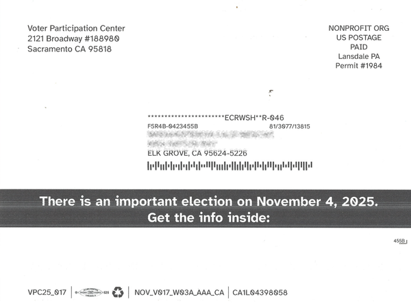 Potential Yes on Prop. 50 Voters Targeted by Non-Partisan Mailer
