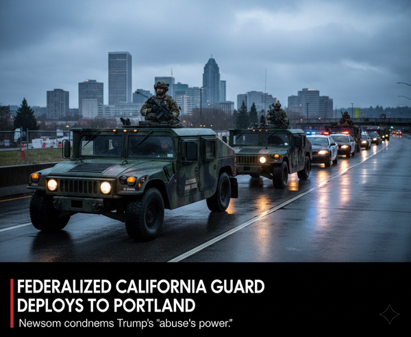 Newsom Blasts Trump for Deploying California Guard to Oregon