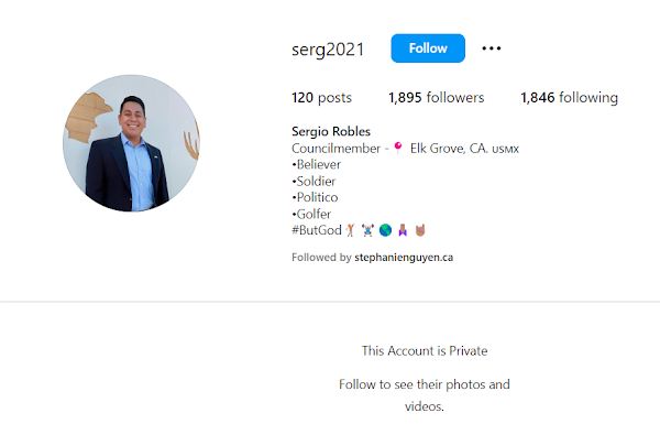 Going Dark – Elk Grove City Councilmember Sergio Robles closes access to Instagram account after DUI arrest
